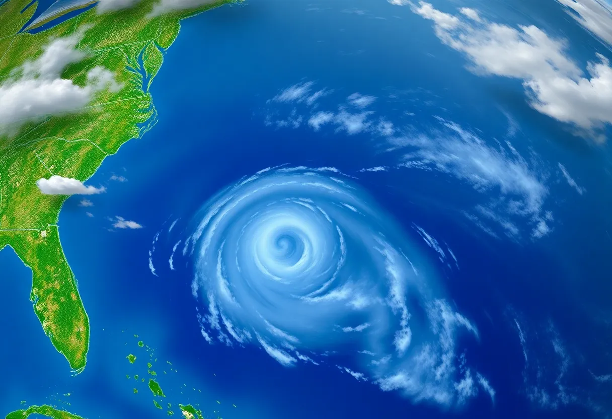 Weather radar showing Tropical Depression #3