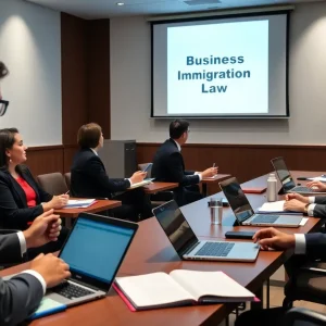 Attorneys participating in a Business Immigration Law seminar