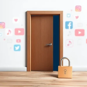 Illustration of child safety in the digital age