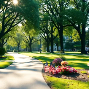 A peaceful park in Jacksonville representing community mourning