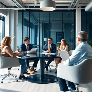 Meeting of Cushman & Wakefield multifamily investment team strategizing