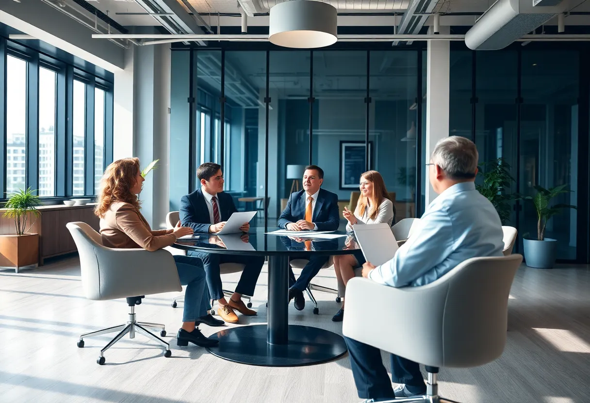 Meeting of Cushman & Wakefield multifamily investment team strategizing