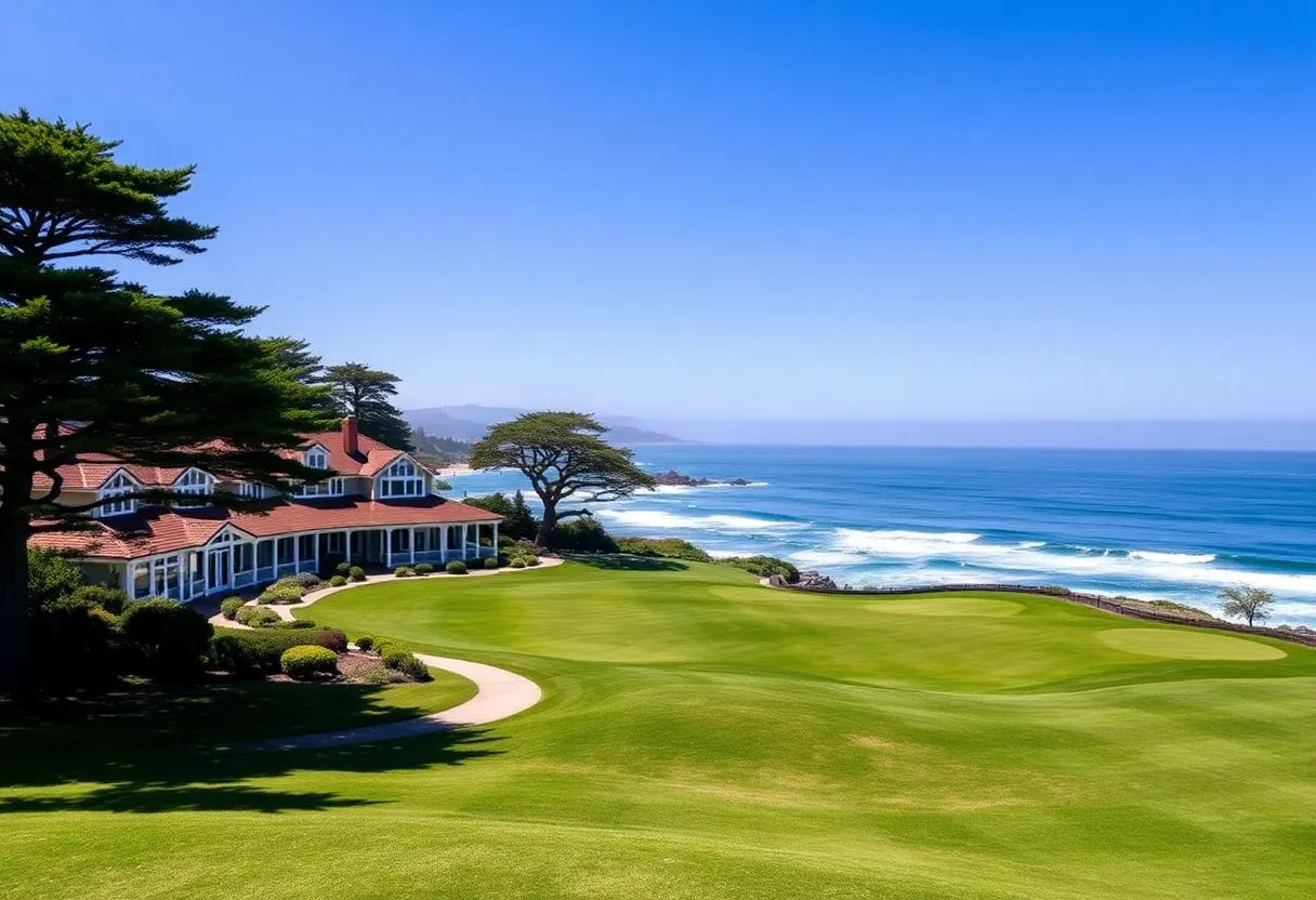 Scenic view of the Cypress Point Club golf course in Pebble Beach