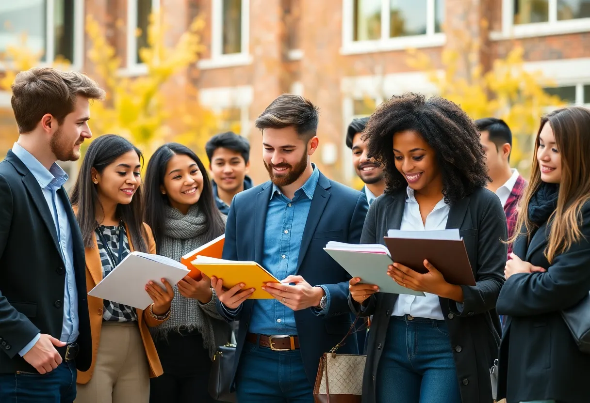 A group of law students studying together at Jacksonville University