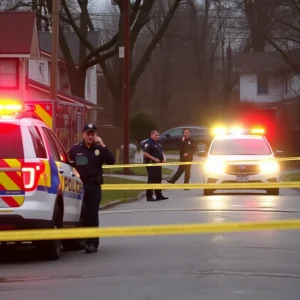 Police and emergency services responding to a domestic dispute in Jacksonville