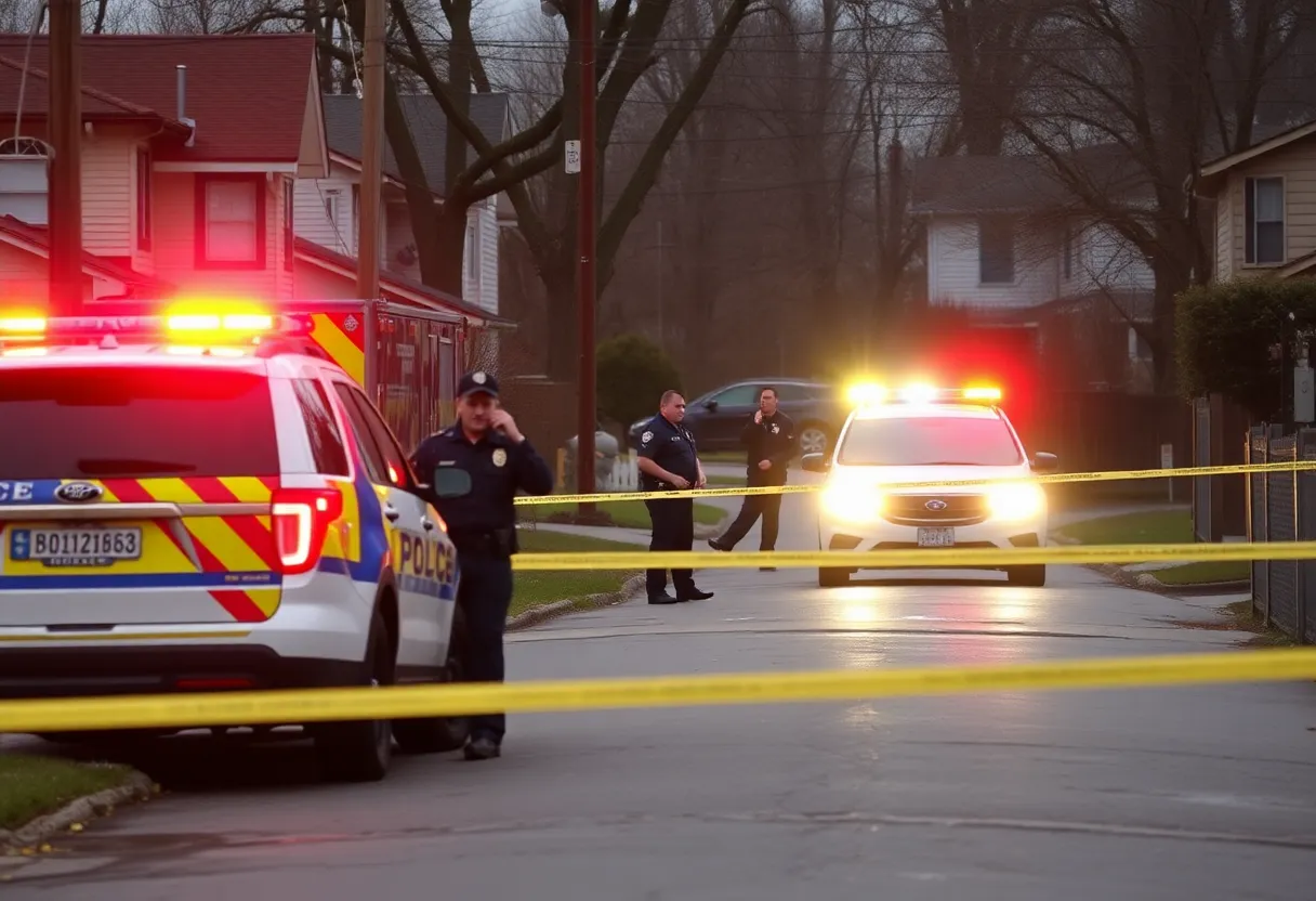 Police and emergency services responding to a domestic dispute in Jacksonville