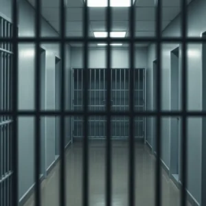 View of an empty jail cell symbolizing inmate health and safety concerns