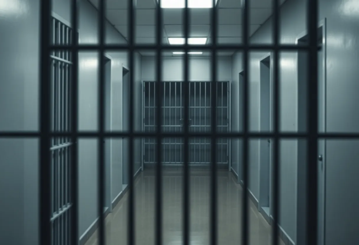View of an empty jail cell symbolizing inmate health and safety concerns