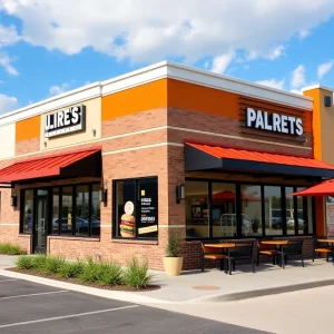Exterior view of Habit Burger & Grill in Jacksonville with drive-thru.