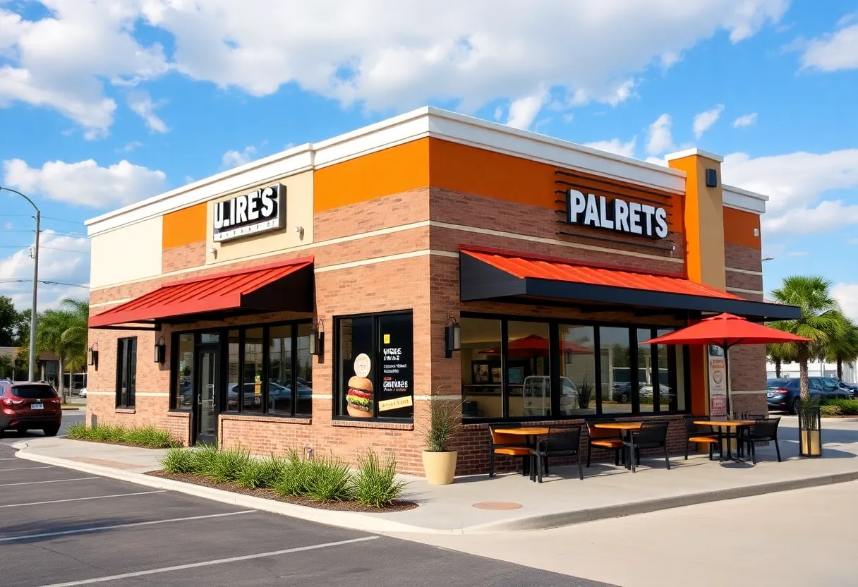 Exterior view of Habit Burger & Grill in Jacksonville with drive-thru.
