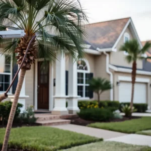 A Jacksonville home with security features in a residential area