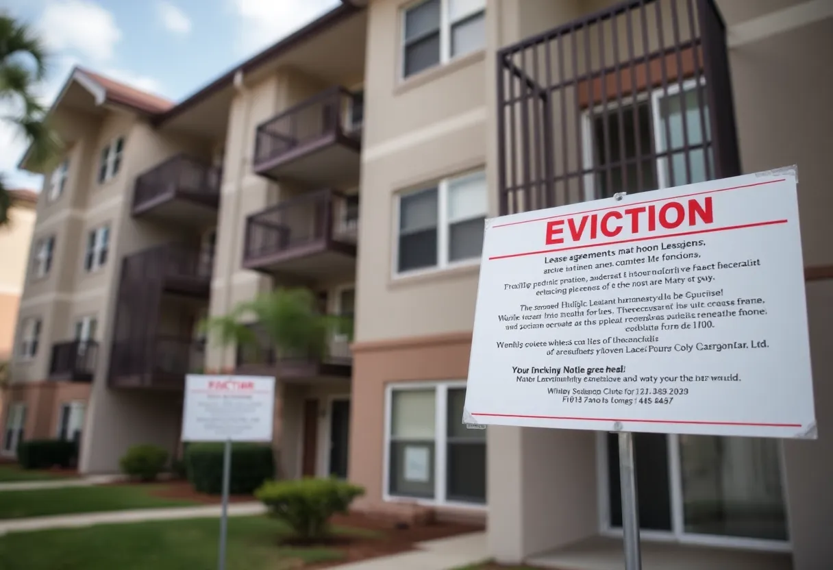Apartment building representing rental issues in Jacksonville