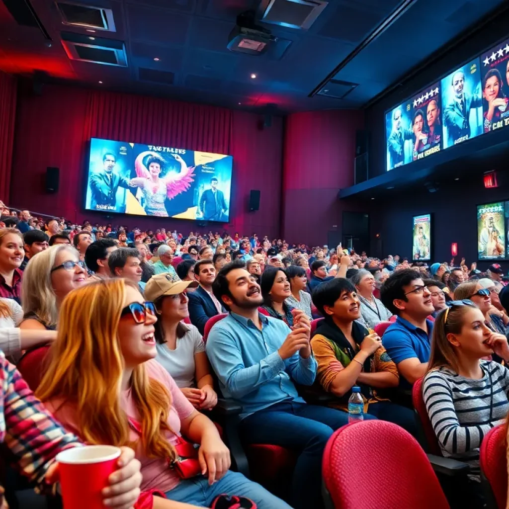 Audience enjoying a classic film screening in Jacksonville Theater