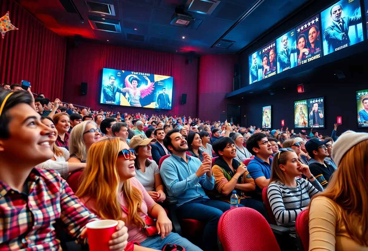 Audience enjoying a classic film screening in Jacksonville Theater