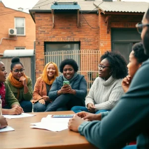 Community members discussing urban development in Jacksonville