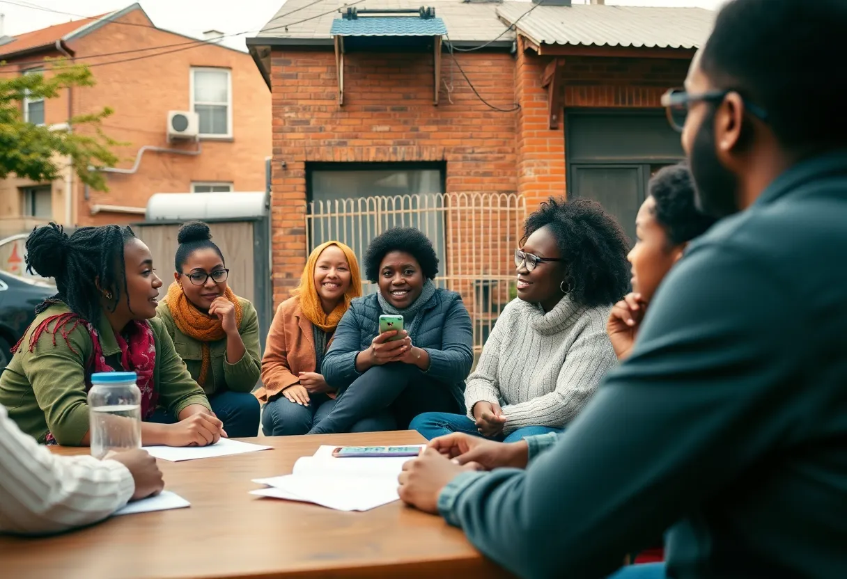 Community members discussing urban development in Jacksonville