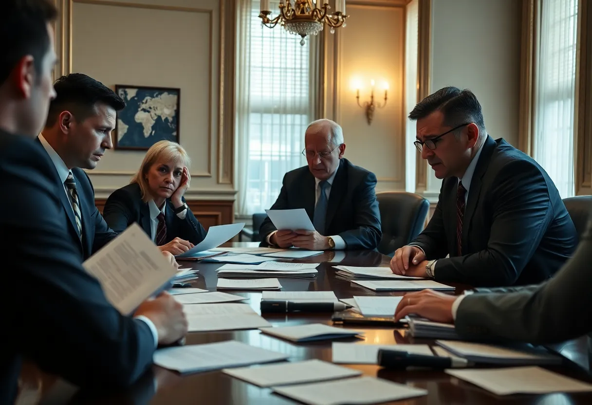 City officials discussing financial audit issues