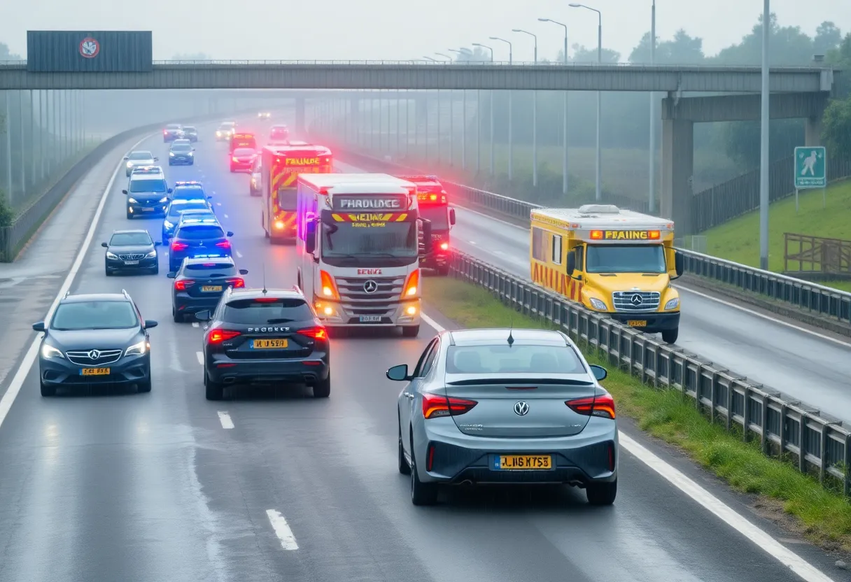 Traffic congestion due to accident on I-295 W North in Jacksonville