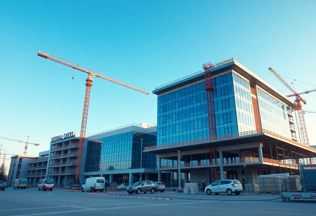 Construction site of Jacksonville University medical school