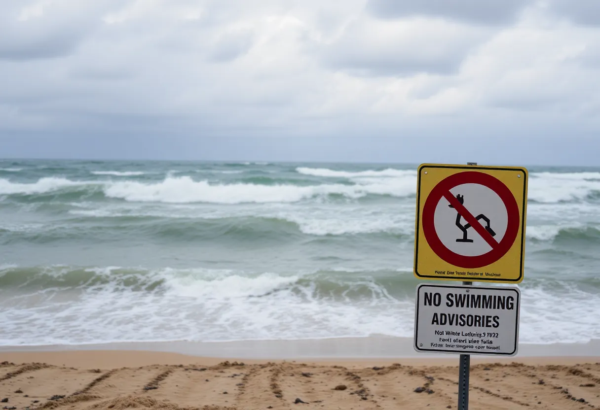 Dangerous beach conditions in Jacksonville due to Hurricane Erin