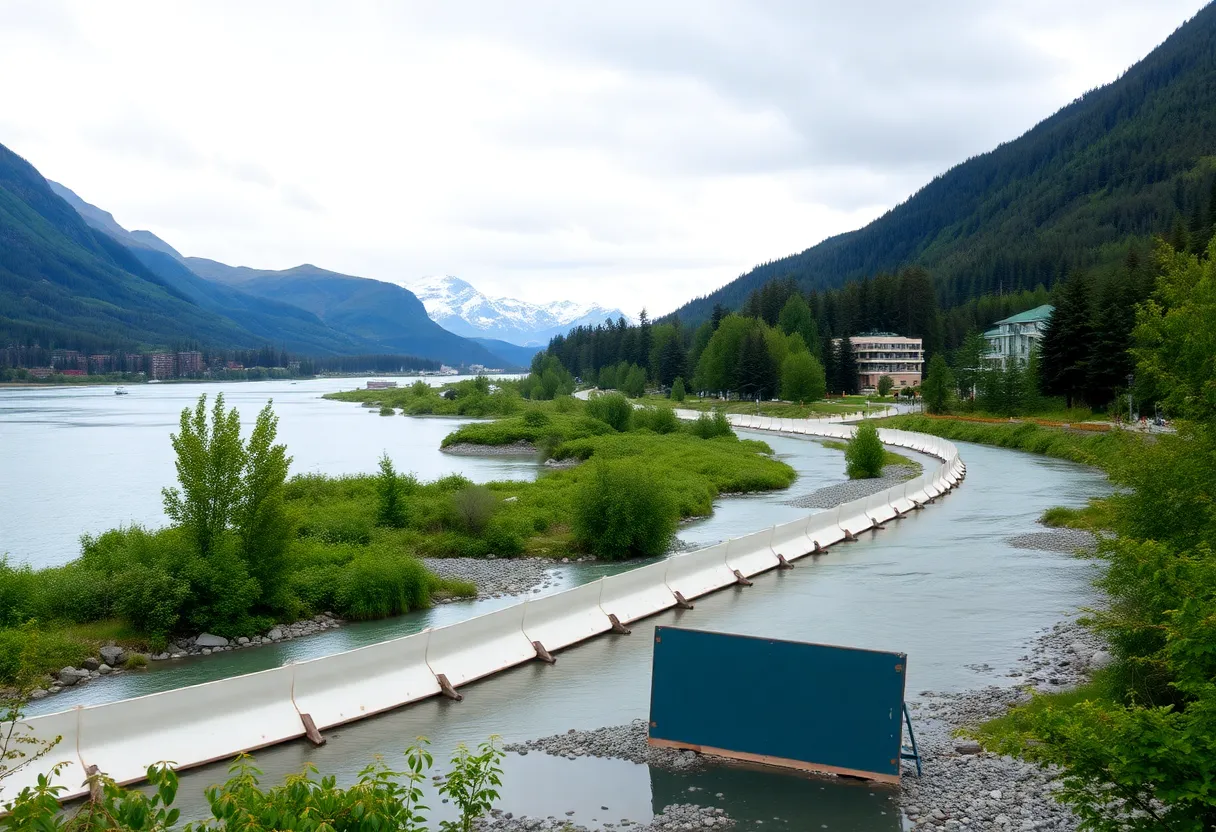 Temporary Flood Barriers in Juneau