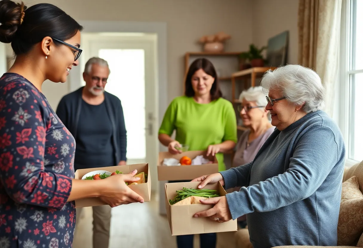 Volunteers delivering meals to seniors in Jacksonville
