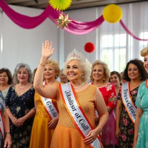 Women participating in Ms. Senior Jacksonville pageant showcasing their talents.