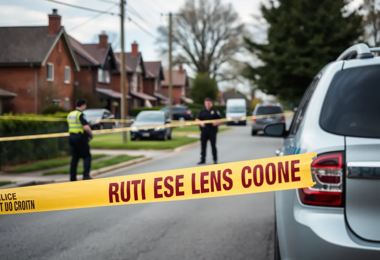 Police officers at the scene of a shooting in Florida City