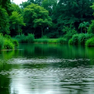 Serene pond where Giovanni Pelletier was found
