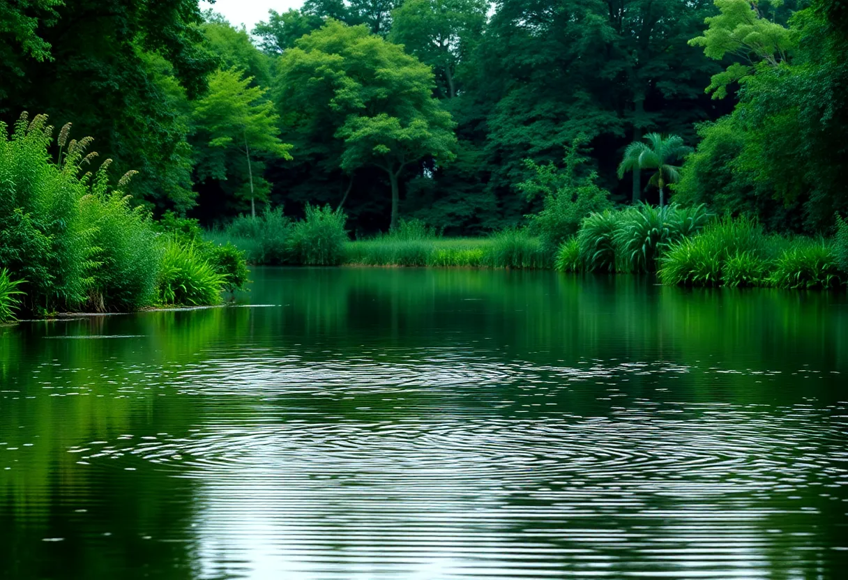 Serene pond where Giovanni Pelletier was found