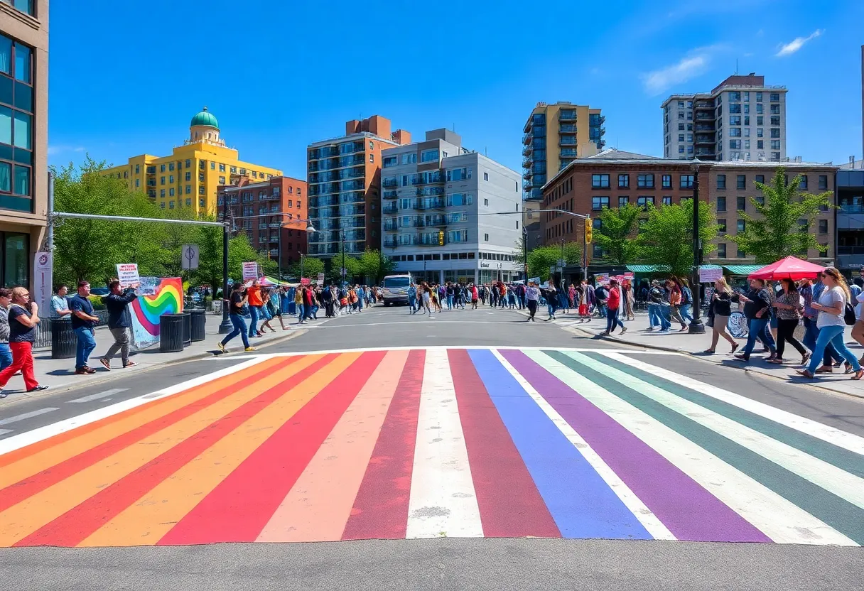 Community support for rainbow crosswalks in Florida