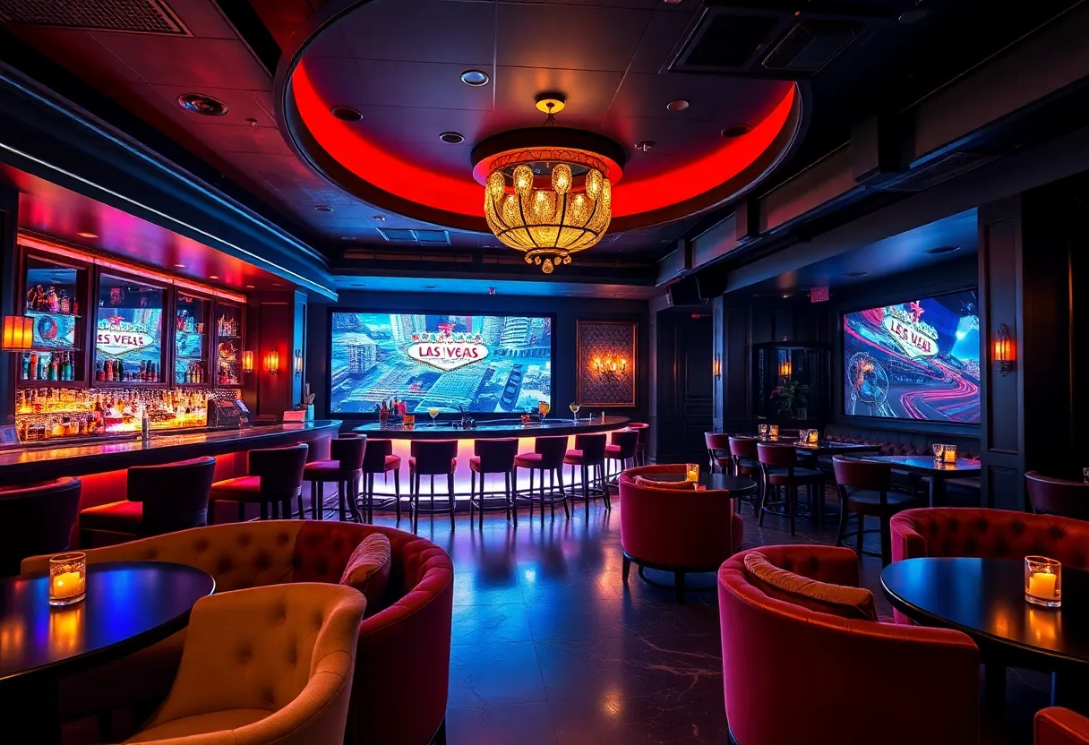 Interior of The Grande cocktail lounge in Atlantic Beach