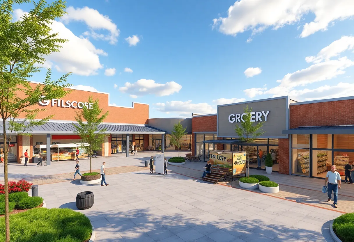 Concept design of the Village at Seven Pines retail center in Jacksonville