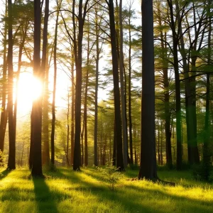 A peaceful wooded area representing hope and recovery.