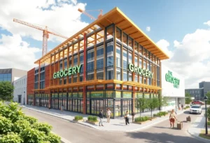 Construction site for the new Aldi grocery store in Jacksonville