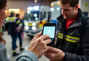 Demonstration of a tracking device used for locating missing individuals.