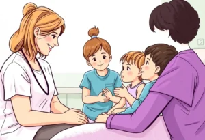 Child Life Specialist engaging with children in a supportive healthcare environment