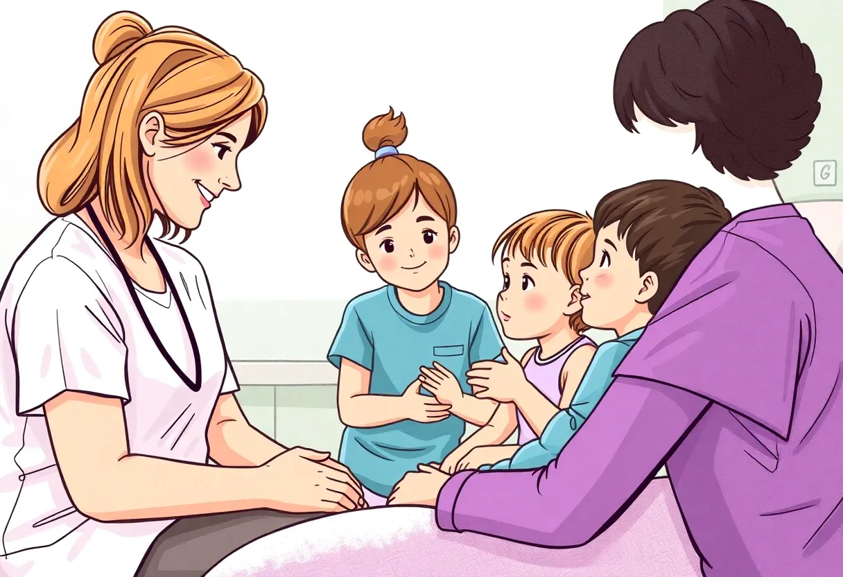 Child Life Specialist engaging with children in a supportive healthcare environment