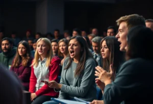 Dynamic College Debate Scene
