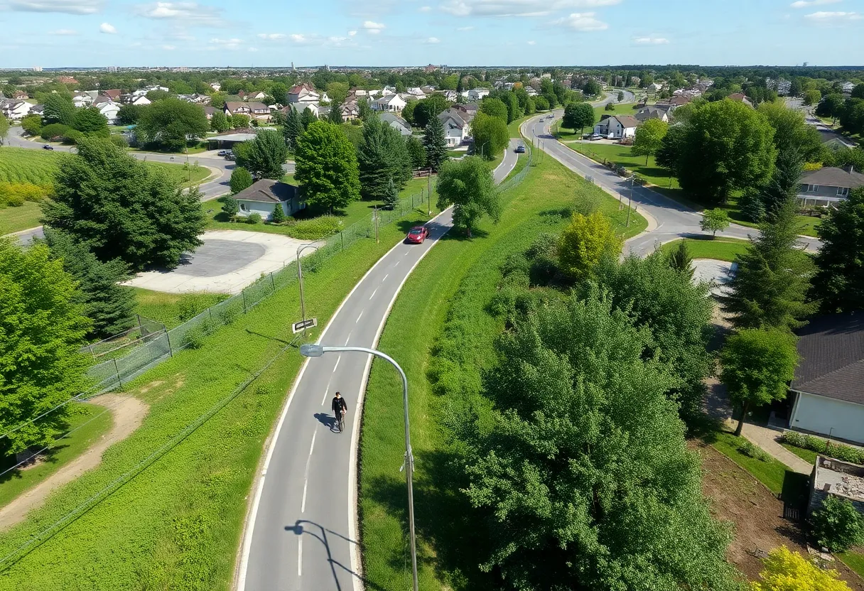 Planned Emerald Trail biking and pedestrian path in Jacksonville