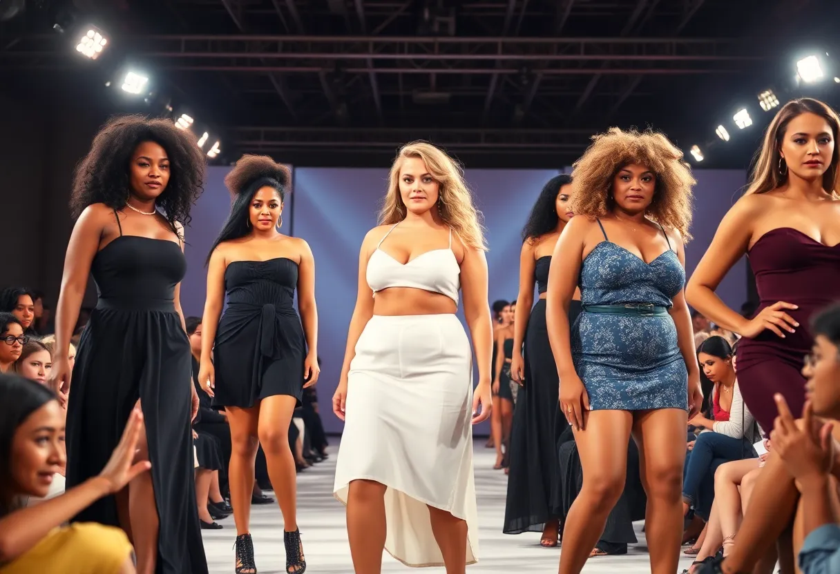 Essence Sugar celebrating her win at Torrid's Model Casting Call