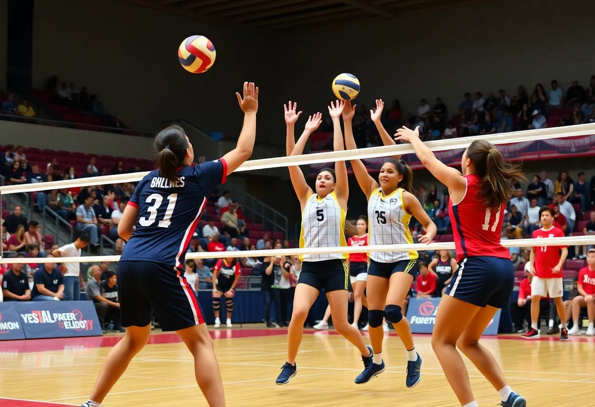 Florida A&M University volleyball match action