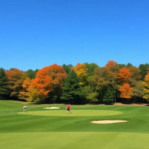 Golf course scenery during FGCU men's golf tournament