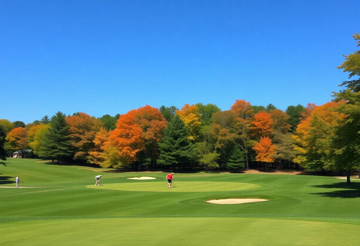 Golf course scenery during FGCU men's golf tournament