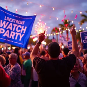 Supporters celebrating Florida Democratic election victories