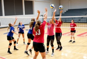 High school volleyball teams competing in Florida