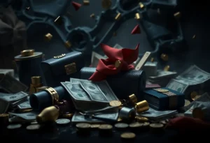 Conceptual image representing fraud and embezzlement.