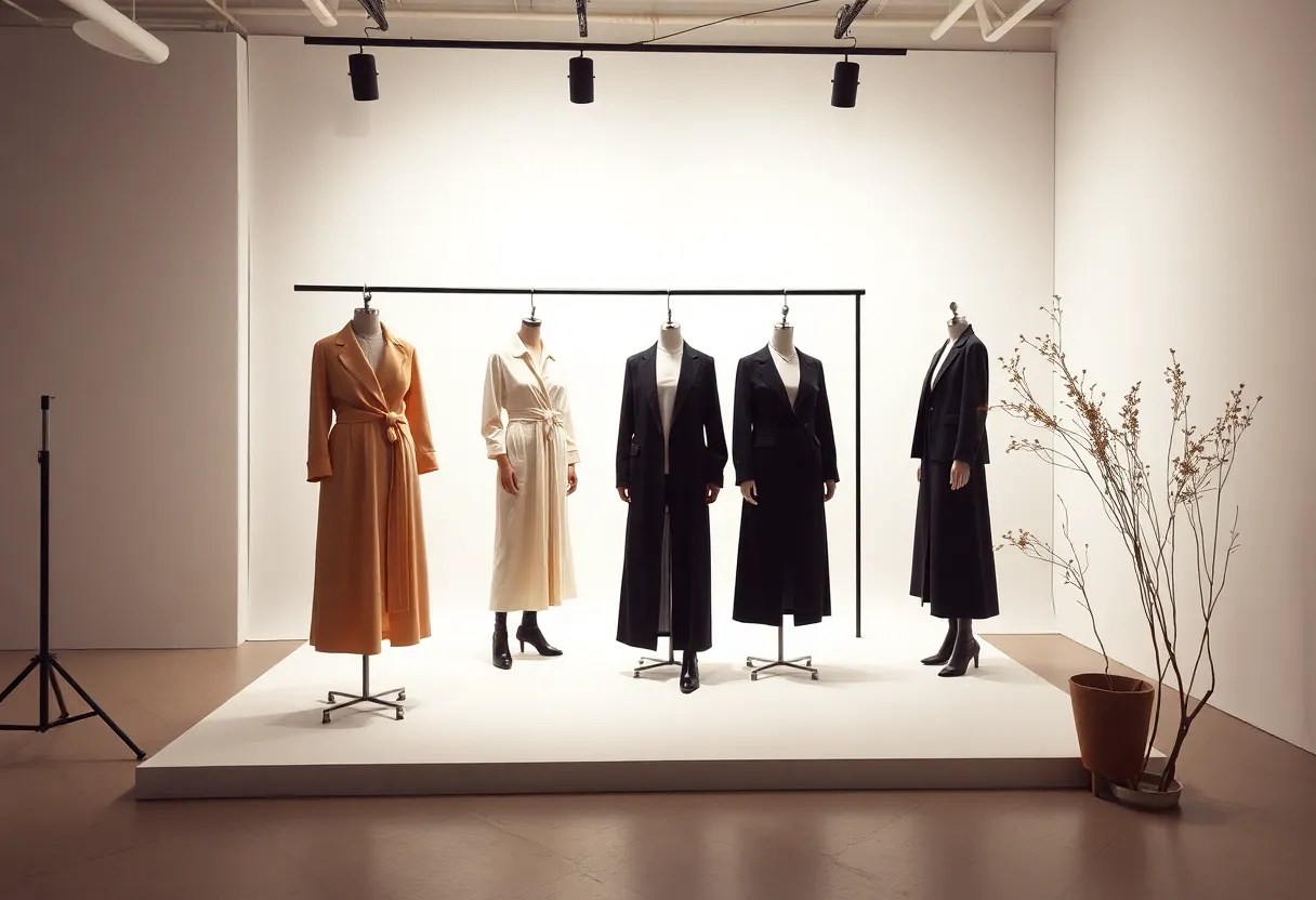 Minimalist fashion designs representing understated elegance