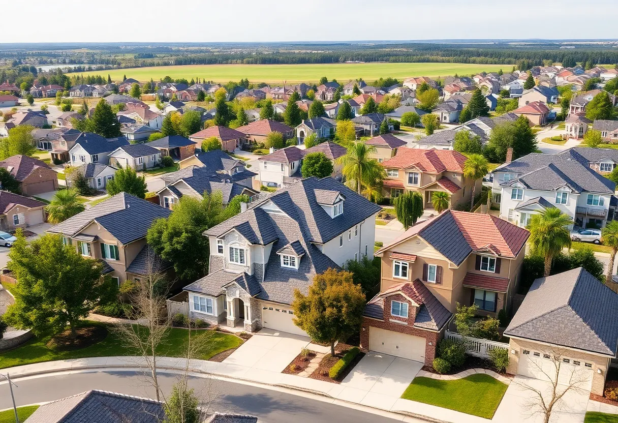 Residential neighborhood representing HOA conflicts