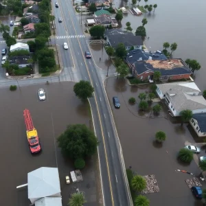Flooded streets in Jacksonville after Hurricane Irma.